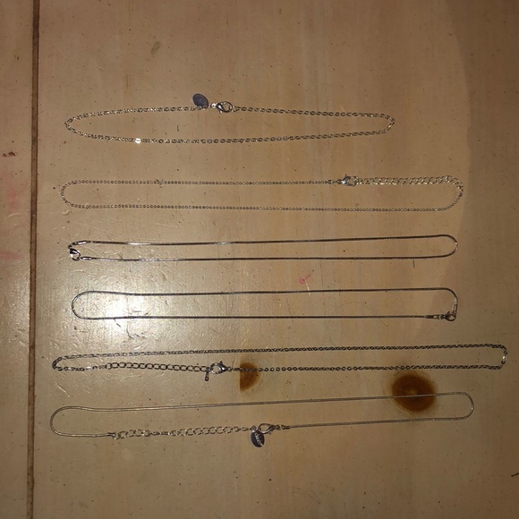 BUNDLE - Six Silver Necklace Chains - Picture 1 of 3